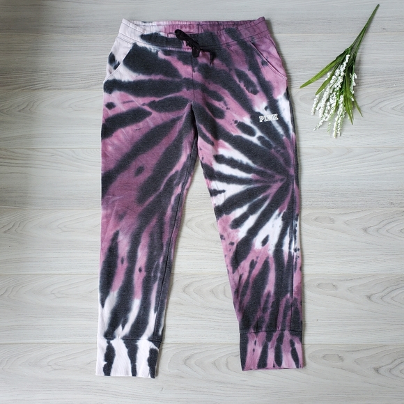 PINK Victoria's Secret Pants - PINK Tie dye joggers with pockets draw string